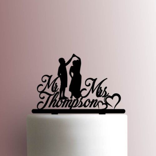 Custom Mr and Mrs Couple 225-B177 Cake Topper