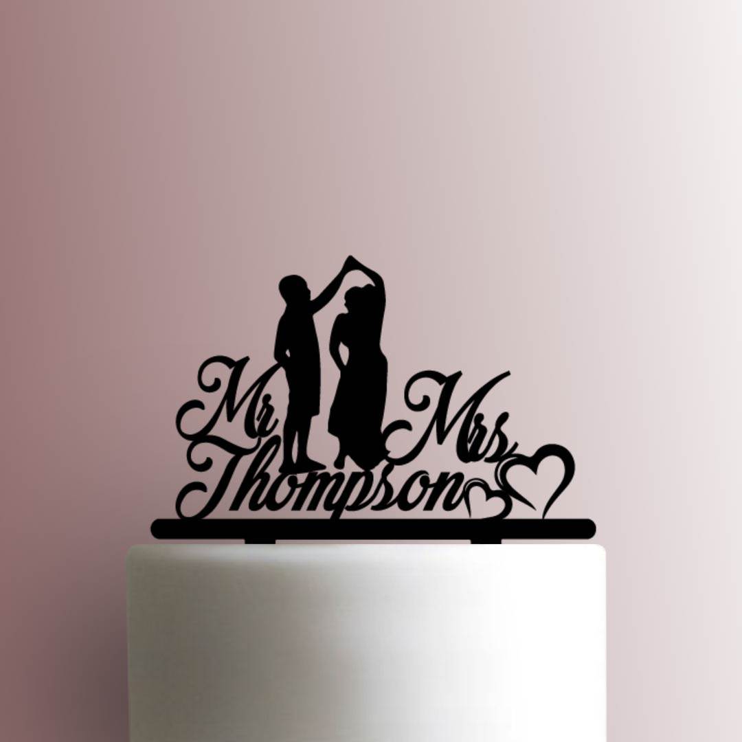 Custom Mr and Mrs Couple 225-B177 Cake Topper