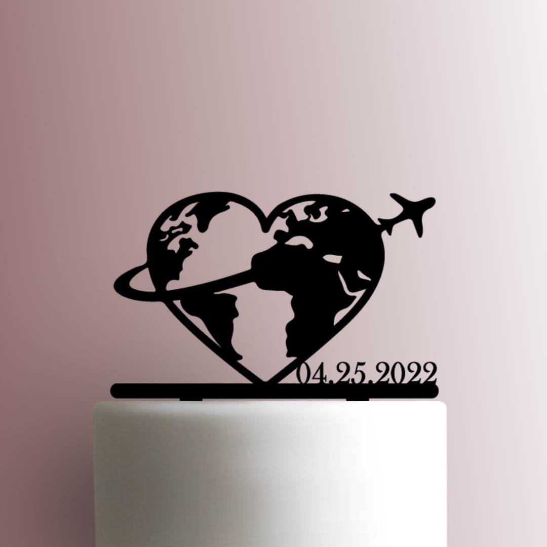 Custom Travel Love Date 225-A898 Cake Topper
