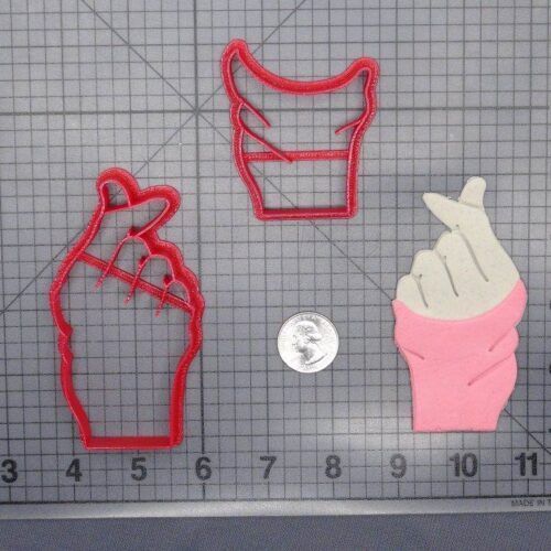 KPop Heart Fingers 266-G284 Cookie Cutter Set
