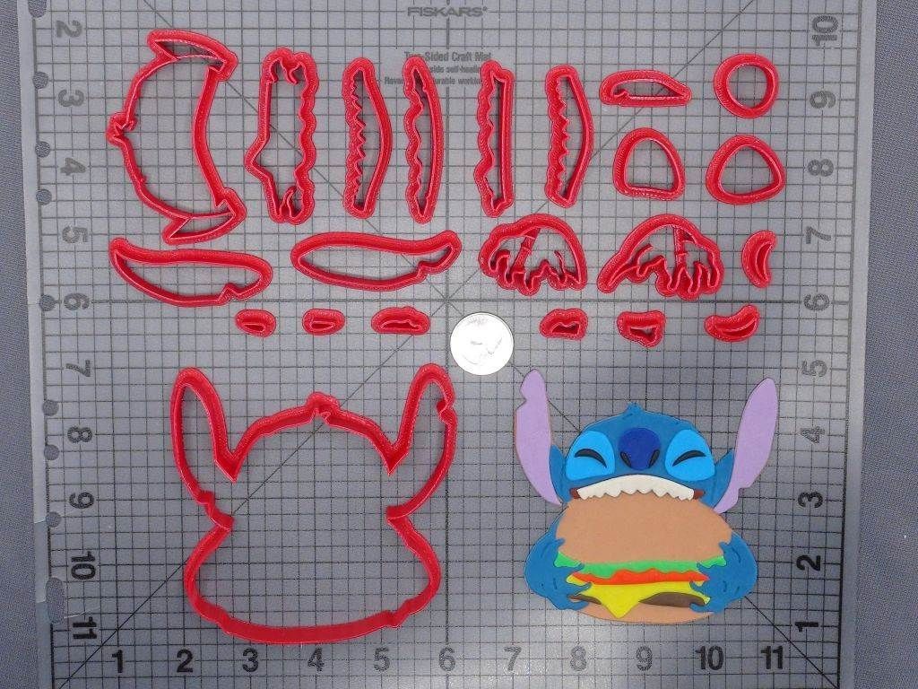 Lilo and Stitch - Stitch with Hamburger 266-G338 Cookie Cutter Set