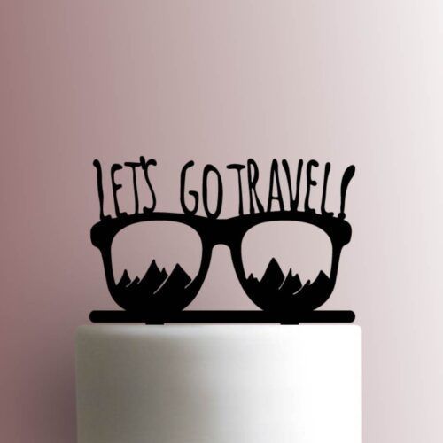 Sunglasses Lets Go Travel 225-A841 Cake Topper