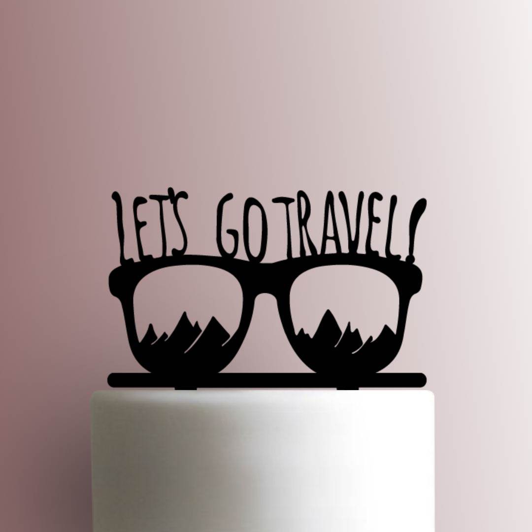 Sunglasses Lets Go Travel 225-A841 Cake Topper