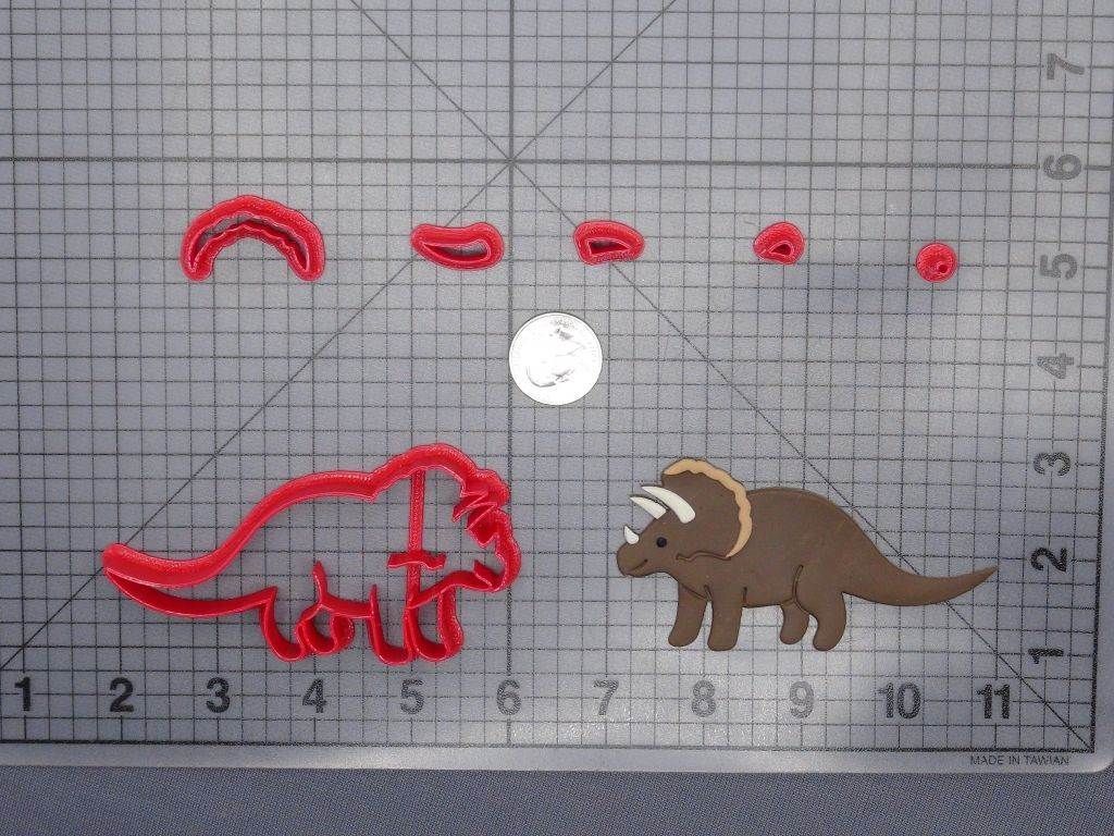 Triceratops Dinosaur Body 266-G346 Cookie Cutter Set