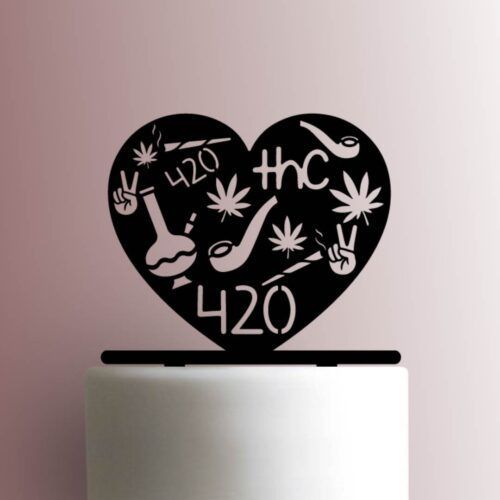 420 Heart 225-A905 Cake Topper