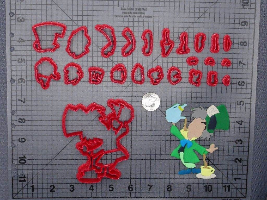 Alice in Wonderland - Mad Hatter 266-G588 Cookie Cutter Set