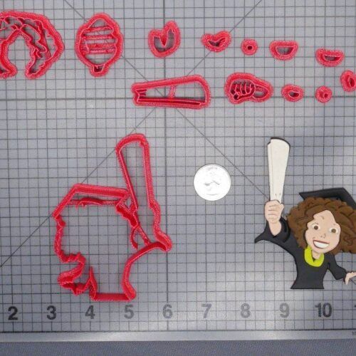 Graduation Girl with Diploma 266-G489 Cookie Cutter Set