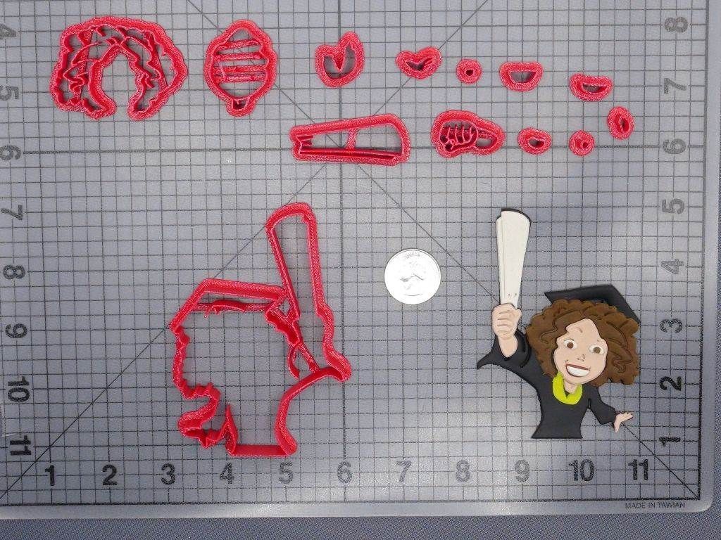 Graduation Girl with Diploma 266-G489 Cookie Cutter Set