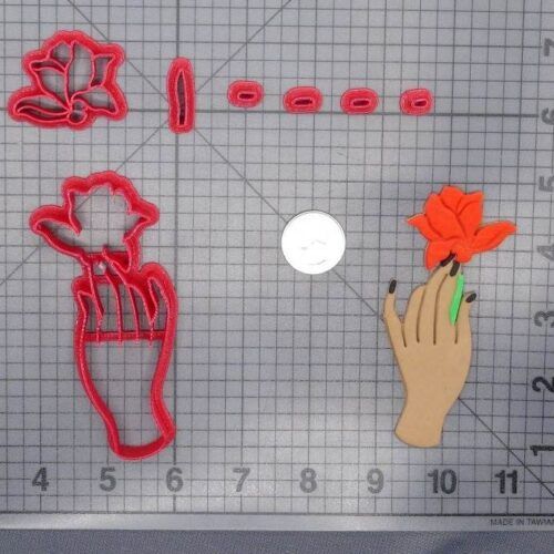 Hand with Rose Flower 266-G376 Cookie Cutter Set