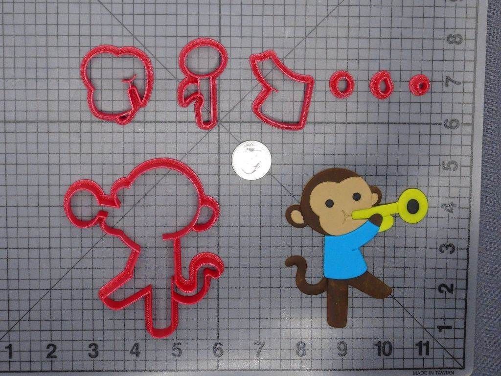 Monkey with Trumpet 266-G484 Cookie Cutter Set