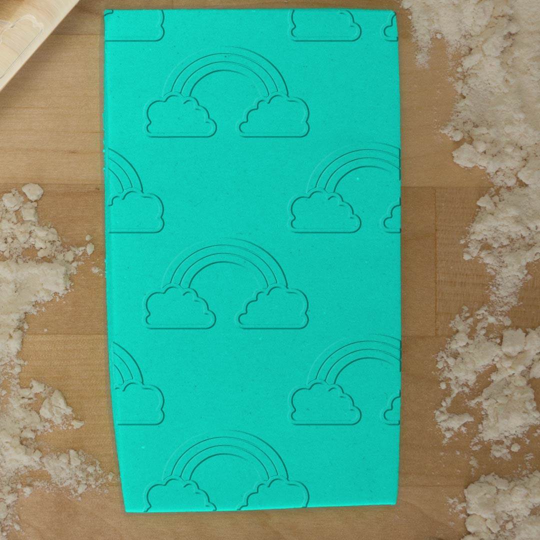 Rainbow with Clouds 765-737 Rolling Pin