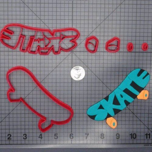 Skateboard 266-G487 Cookie Cutter Set