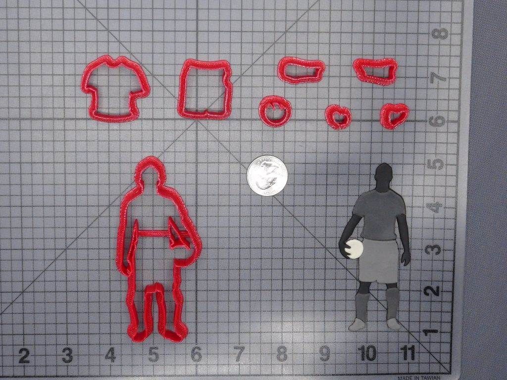 Soccer Player 266-G457 Cookie Cutter Set