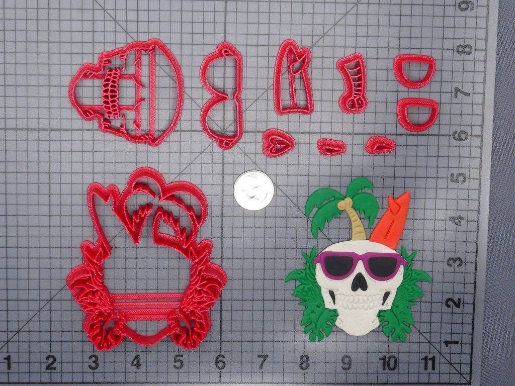 Summer Skull 266-G372 Cookie Cutter Set