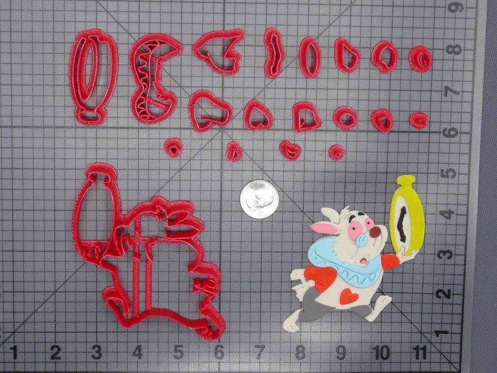 Alice in Wonderland - White Rabbit with Clock 266-G612 Cookie Cutter Set