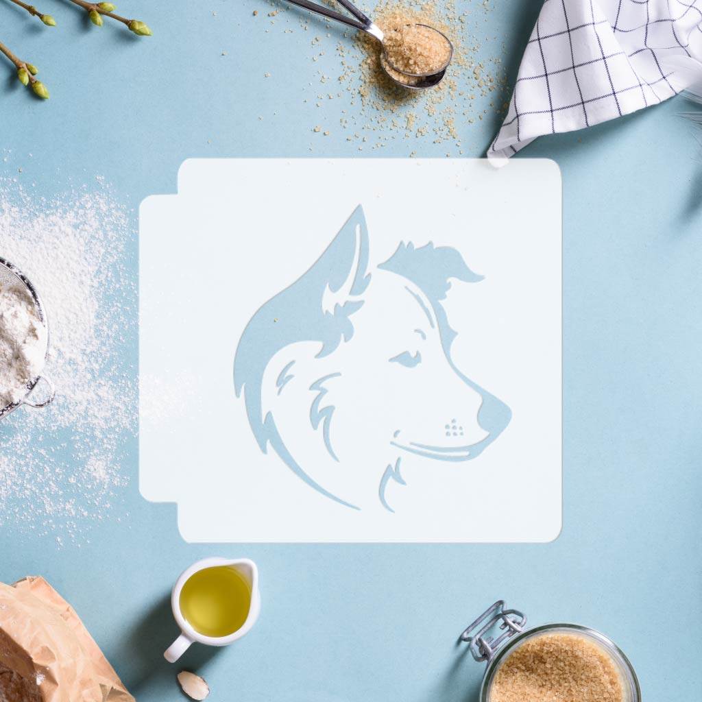 Border Collie Dog Head 783-F699 Stencil