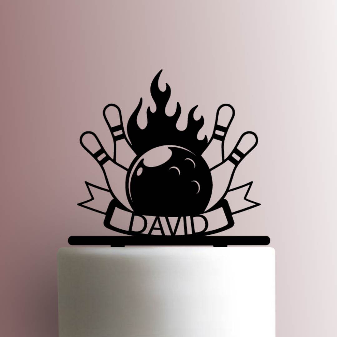 Custom Bowling Name 225-A970 Cake Topper