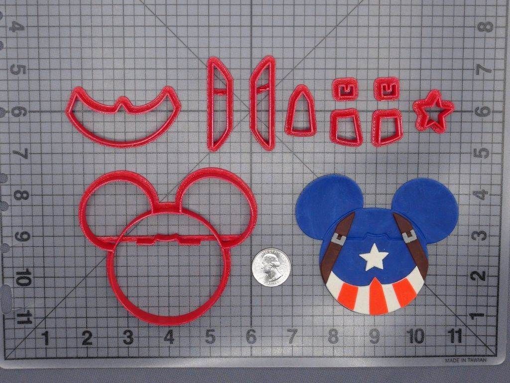 Disney Ears - Captain America 266-G717 Cookie Cutter Set