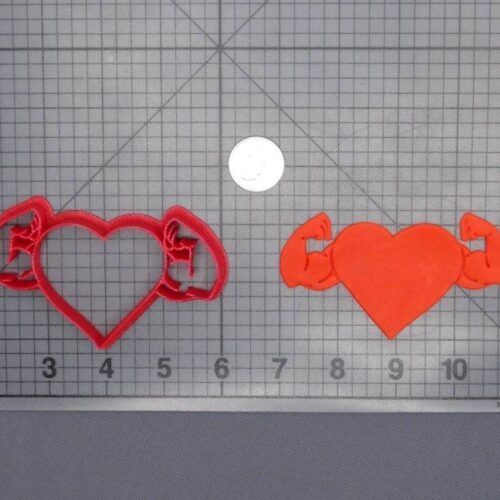 Heart with Muscle Arms 266-G676 Cookie Cutter