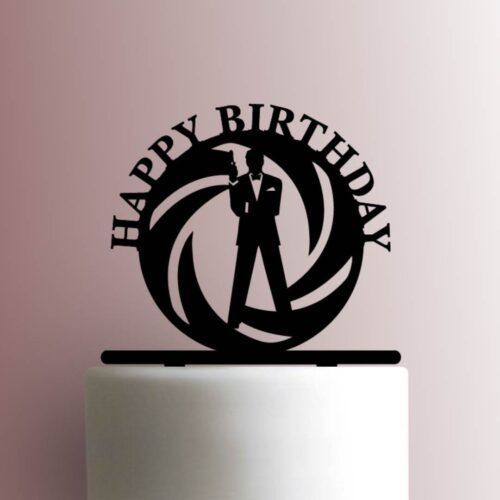 James Bond Happy Birthday 225-A968 Cake Topper