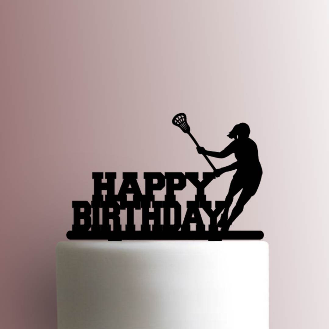 Lacrosse Happy Birthday 225-A940 Cake Topper