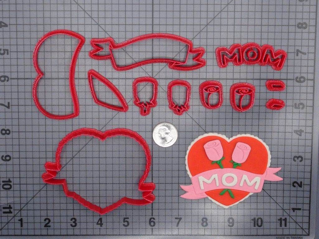 Mom Heart 266-G913 Cookie Cutter Set
