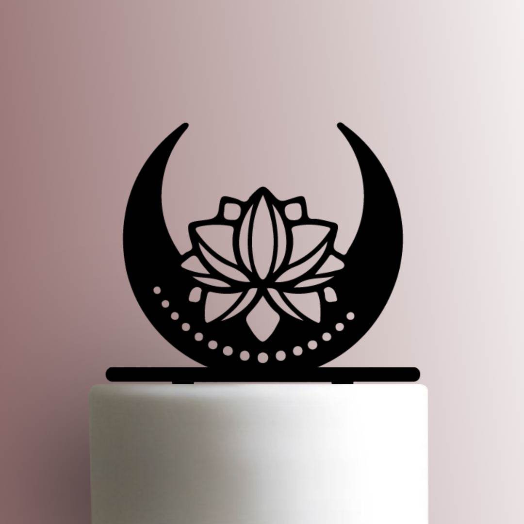 Moon and Lotus Flower 225-A971 Cake Topper