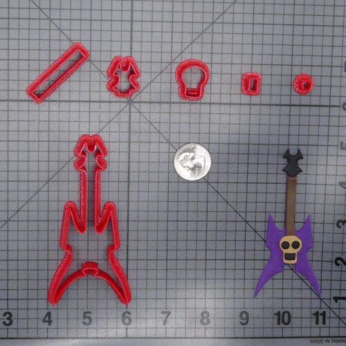 Sugar Skull Guitar 266-G557 Cookie Cutter Set