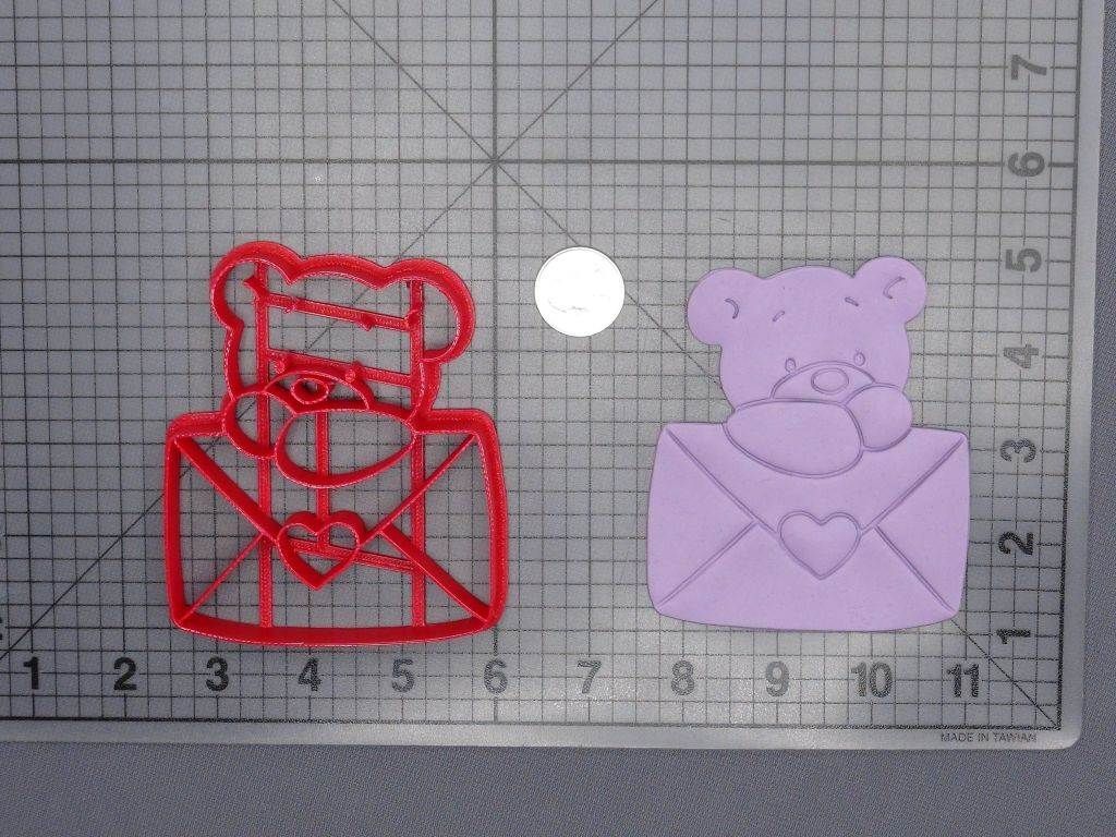 Valentines Day - Teddy Bear with Heart Envelope 266-G670 Cookie Cutter