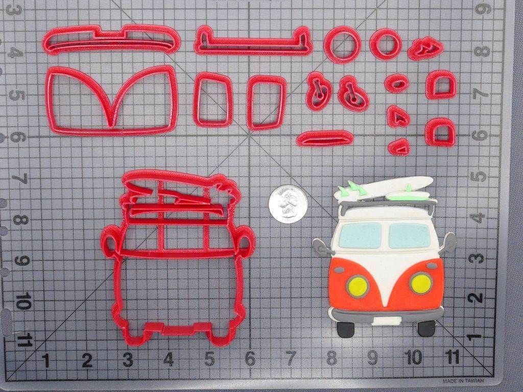 Volkswagon Surfing Bus 266-G227 Cookie Cutter Set
