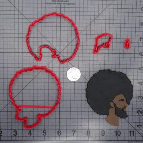 Afro Man Head 266-G874 Cookie Cutter Set