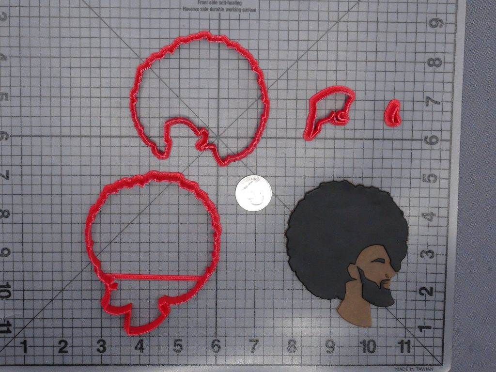 Afro Man Head 266-G874 Cookie Cutter Set