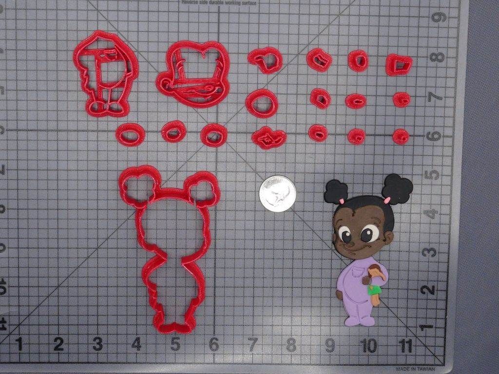 Baby Girl with Doll 266-F004 Cookie Cutter Set