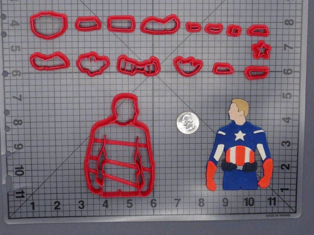 Captain America Body 266-E924 Cookie Cutter Set