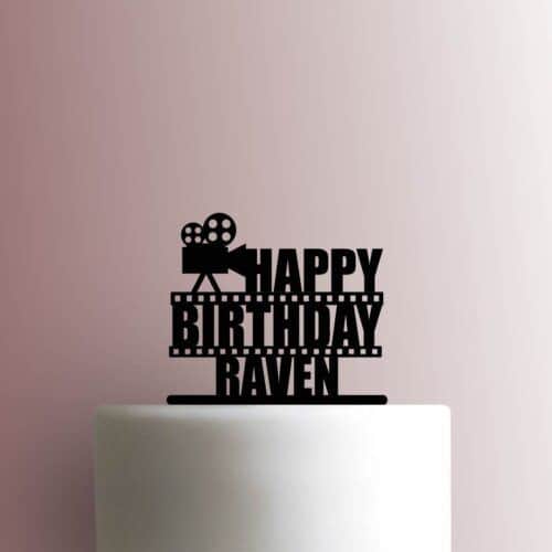 Custom Movie Happy Birthday Name 225-B197 Cake Topper