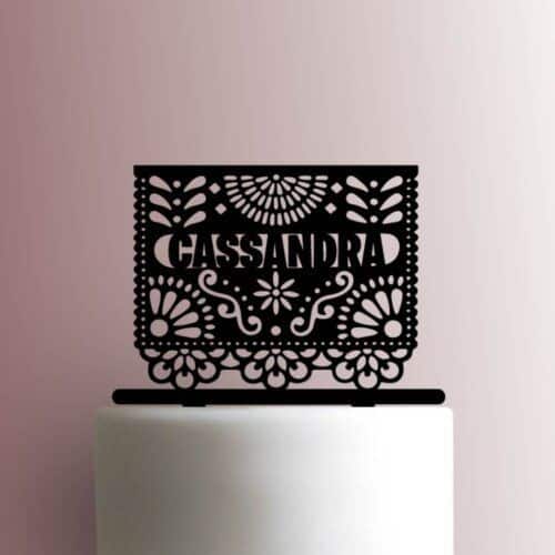 Custom Papel Picado Name 225-B038 Cake Topper