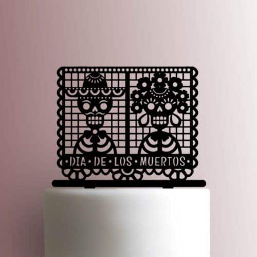 Dia De Los Muertos - Skeleton Couple Papel Picado 225-A991 Cake Topper