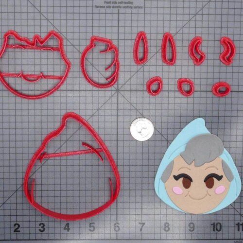 Disney Emoji - Cinderella - Fairy Godmother Head 266-G823 Cookie Cutter Set