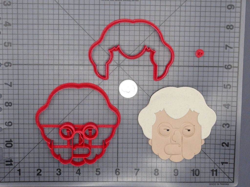 Grumpy Grandma Head 266-E072 Cookie Cutter Set