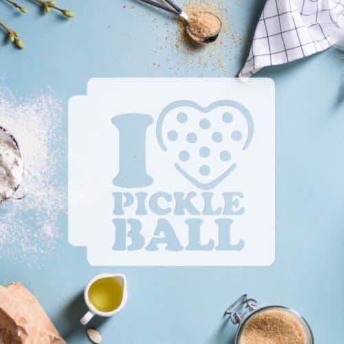 I Love Pickle Ball 783-G372 Stencil