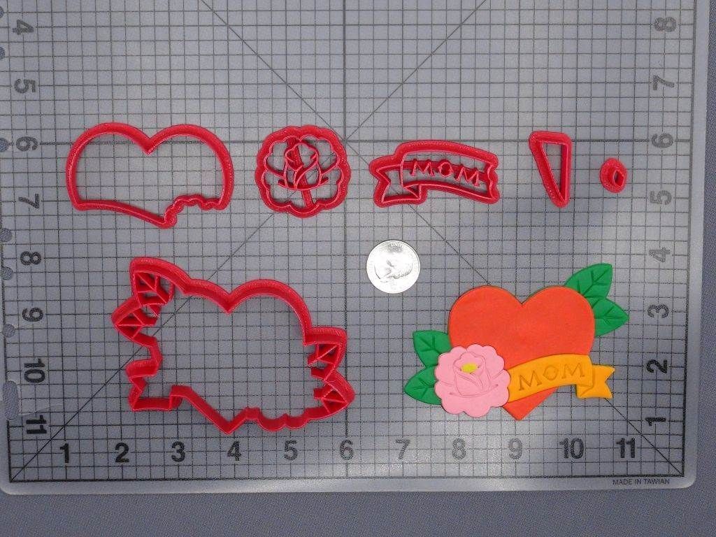 Mom Heart 266-G911 Cookie Cutter Set