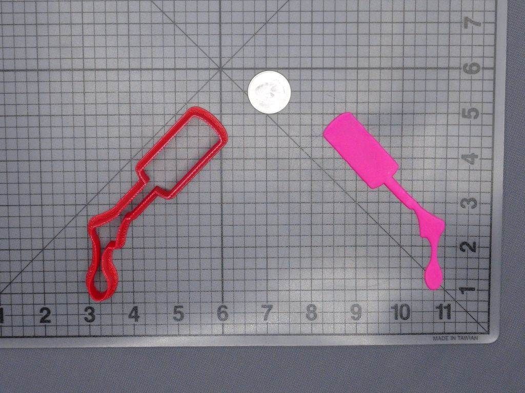 Nail Polish Brush 266-G777 Cookie Cutter Silhouette
