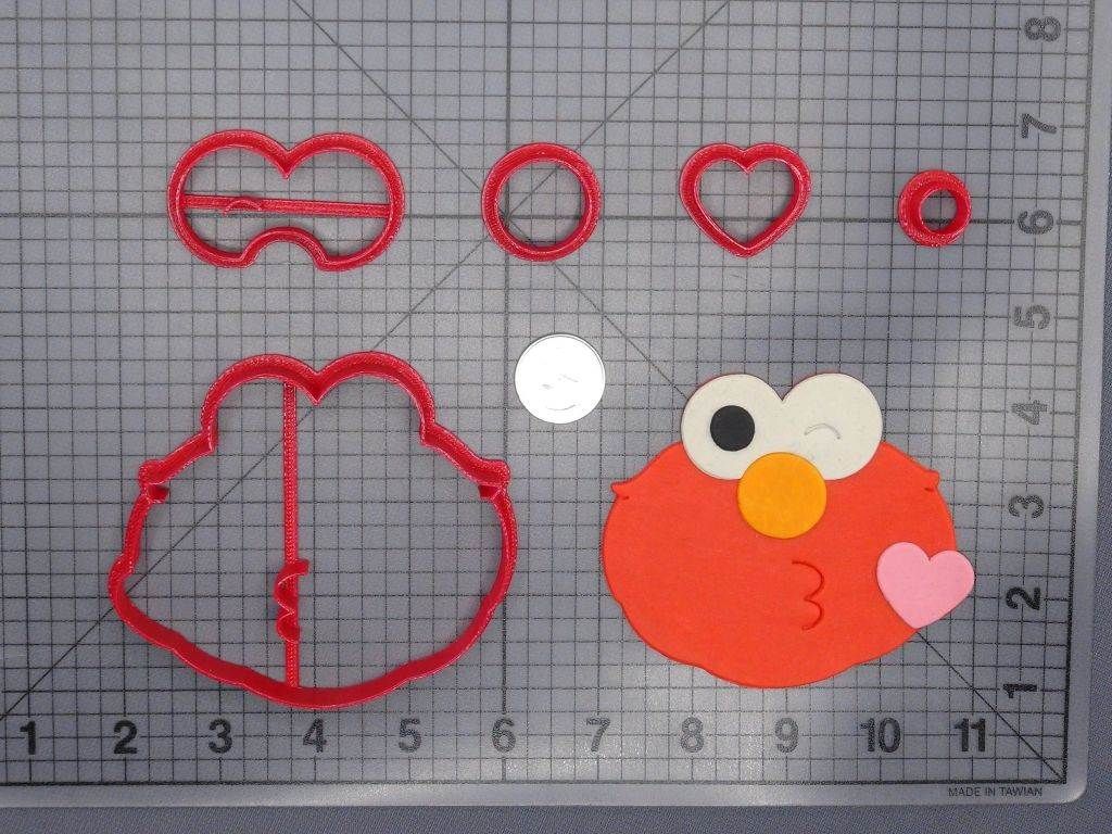 Valentines Day - Sesame Street - Elmo Head 266-G857 Cookie Cutter Set