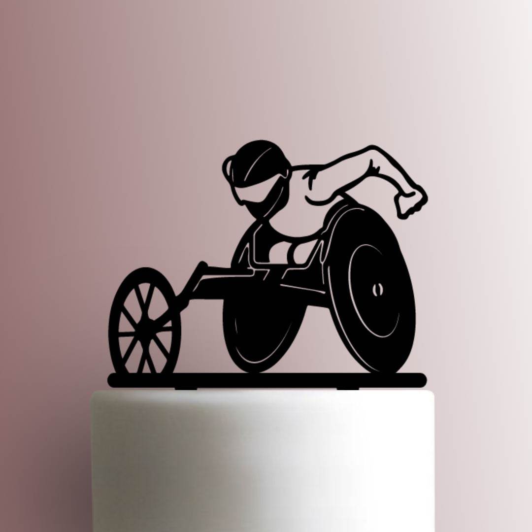 Wheelchair Racing 225-B048 Cake Topper