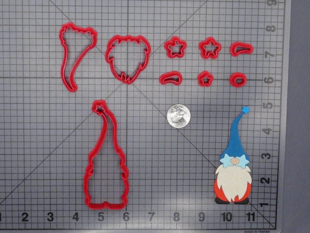 4th of July - Gnome with Glasses 266-H072 Cookie Cutter Set