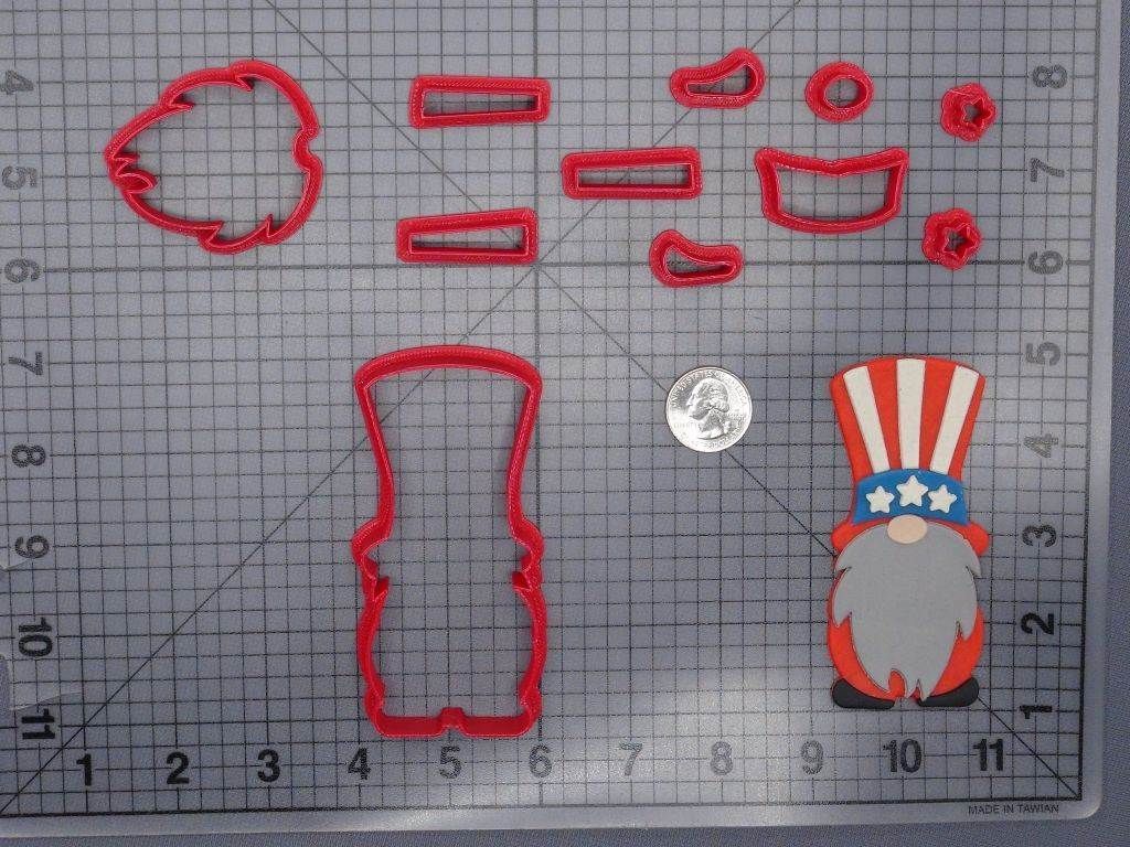4th of July - Gnome with Hat 266-H068 Cookie Cutter Set