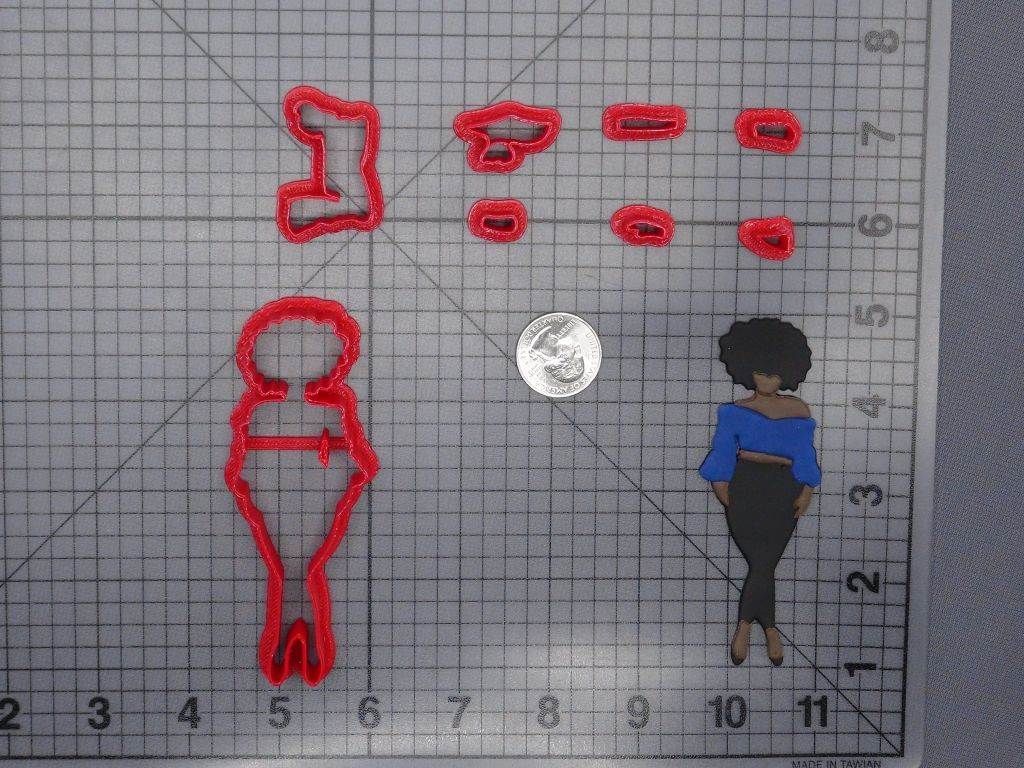 Afro Girl Body 266-G905 Cookie Cutter Set