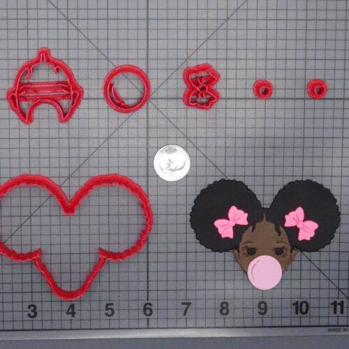 Afro Girl Bubble Gum 266-E479 Cookie Cutter Set