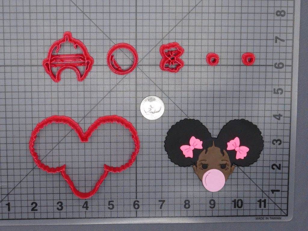Afro Girl Bubble Gum 266-E479 Cookie Cutter Set