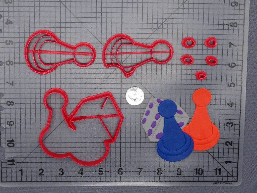 Board Game Pieces 266-G374 Cookie Cutter Set
